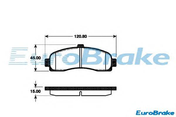 Комплект тормозных колодок, дисковый тормоз EUROBRAKE 5501222239