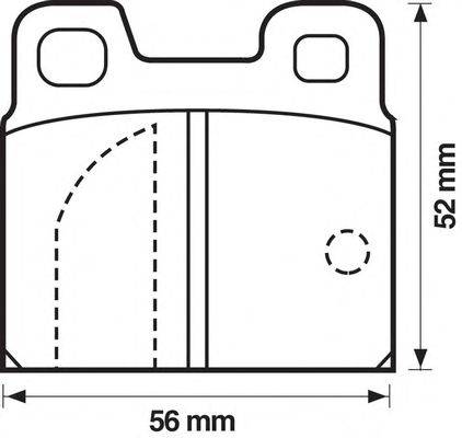 Комплект тормозных колодок, дисковый тормоз JURID 20641