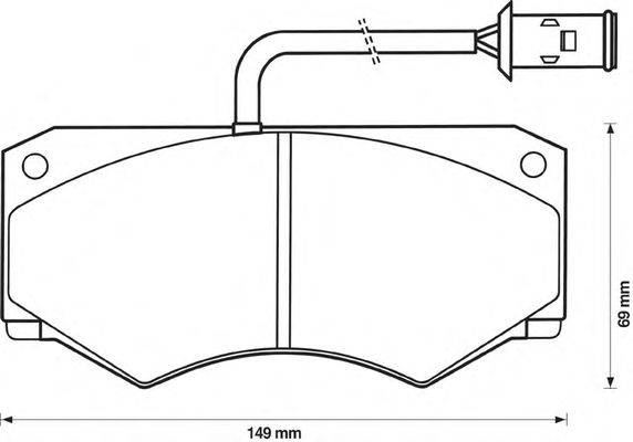 Комплект тормозных колодок, дисковый тормоз METZGER 140731