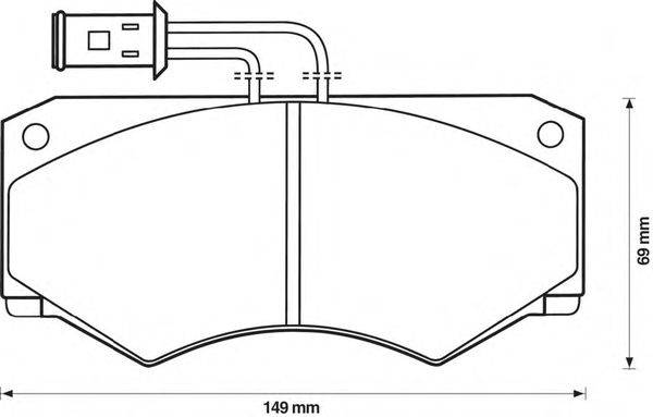 Комплект тормозных колодок, дисковый тормоз JURID 21006