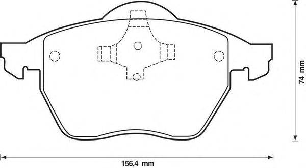 Комплект тормозных колодок, дисковый тормоз JURID 571921J