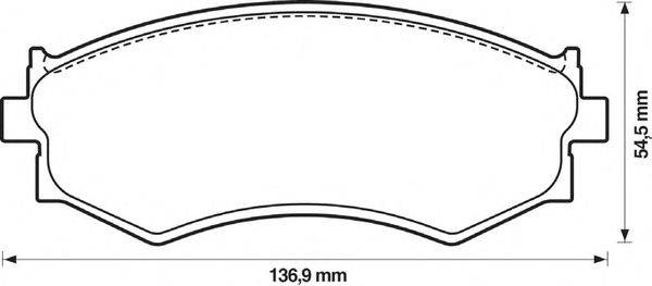 Комплект тормозных колодок, дисковый тормоз JURID 21527