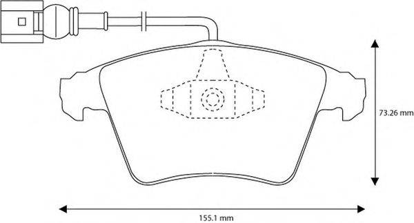 Комплект тормозных колодок, дисковый тормоз REMSA 2104511