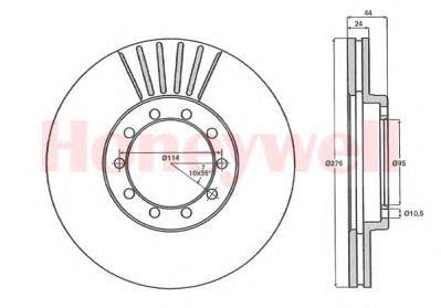 Тормозной диск BENDIX 567948B