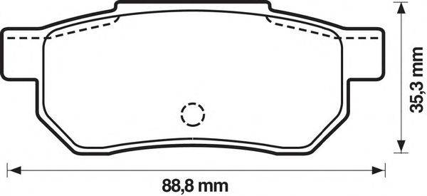 Комплект тормозных колодок, дисковый тормоз HONDA 43022SE0N50