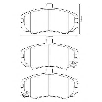 Комплект тормозных колодок, дисковый тормоз BENDIX 572622B