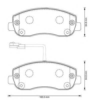 Комплект тормозных колодок, дисковый тормоз BENDIX 573357B