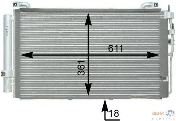 Конденсатор, кондиционер HELLA 8FC 351 302-261