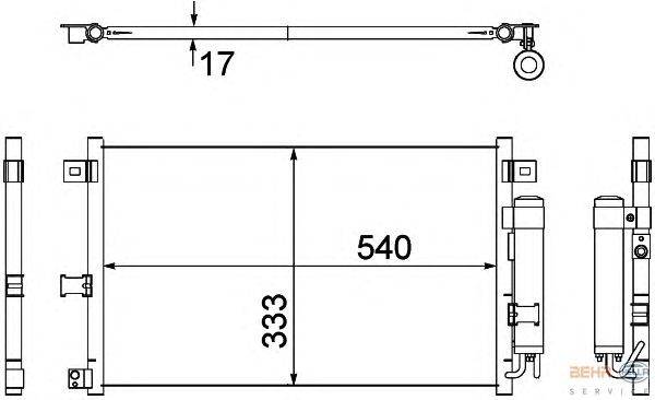 Конденсатор, кондиционер HELLA 8FC 351 304-741