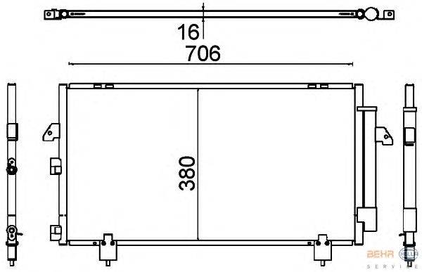 Конденсатор, кондиционер HELLA 8FC 351 318-711