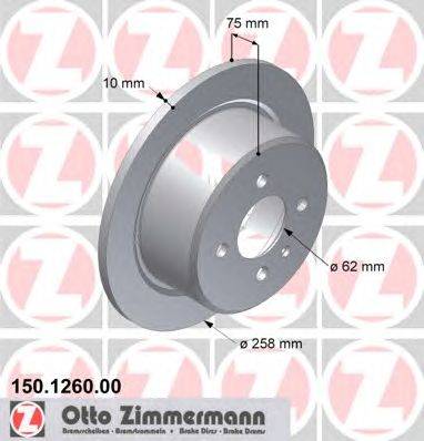 Тормозной диск ZIMMERMANN 150.1260.00
