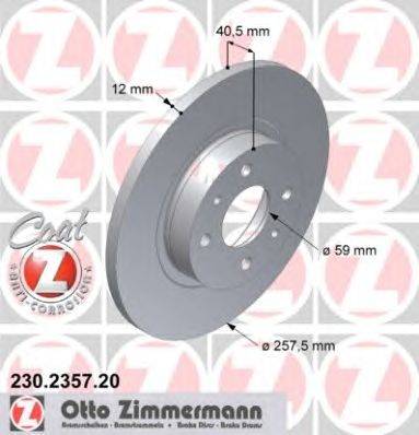 Тормозной диск ZIMMERMANN 230235720