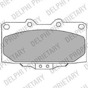 Комплект тормозных колодок, дисковый тормоз DELPHI LP2044