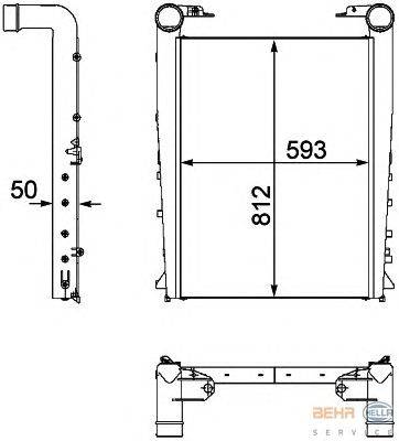 Интеркулер HELLA 8ML 376 746-371