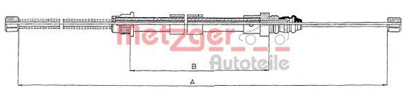 Трос, стояночная тормозная система METZGER 11.6673