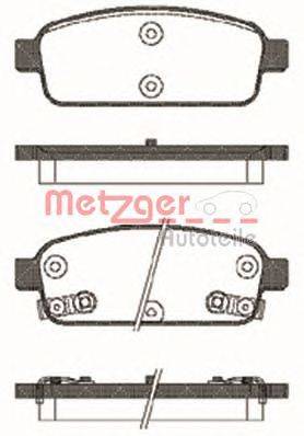 Комплект тормозных колодок, дисковый тормоз METZGER 1432.02