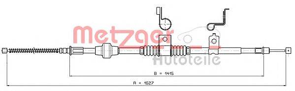 Трос, стояночная тормозная система METZGER 172295