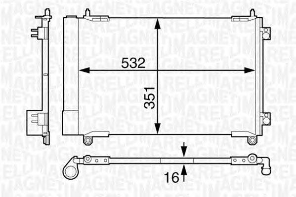 Конденсатор, кондиционер MAGNETI MARELLI 350203613000