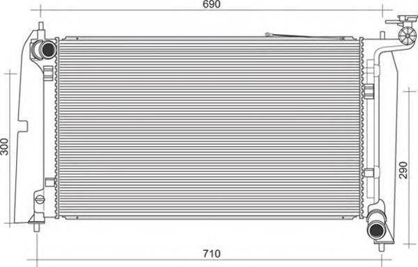 Радиатор, охлаждение двигателя MAGNETI MARELLI 350213103800