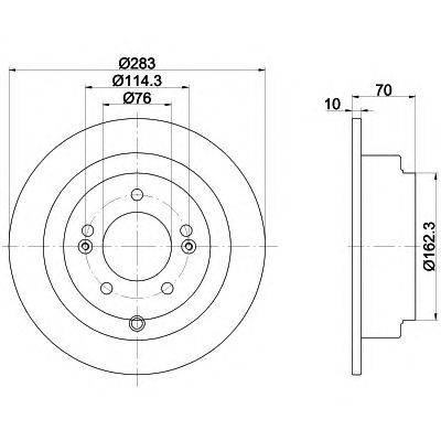 Тормозной диск HELLA 8DD 355 118-091