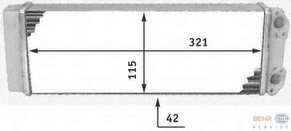 Теплообменник, отопление салона BEHR HELLA SERVICE 8FH 351 311-491
