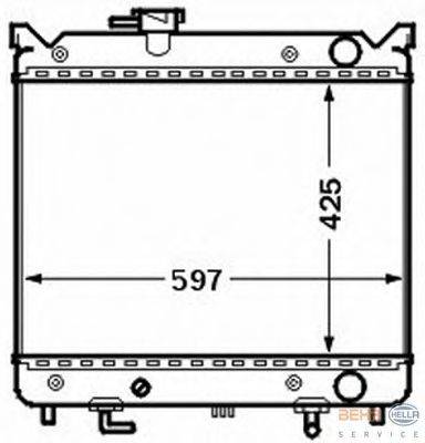 Радиатор, охлаждение двигателя BEHR HELLA SERVICE 8MK 376 773-001