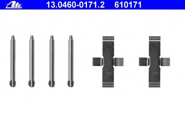 Комплектующие, колодки дискового тормоза ATE 610171