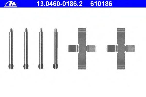 Комплектующие, колодки дискового тормоза ATE 13.0460-0186.2