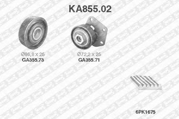 Поликлиновой ременный комплект SNR KA855.02