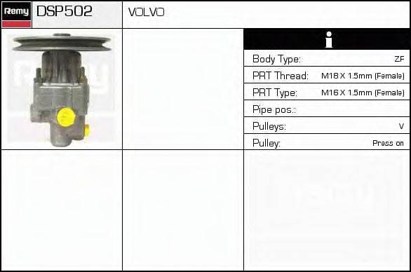 Гидравлический насос, рулевое управление DELCO REMY DSP502