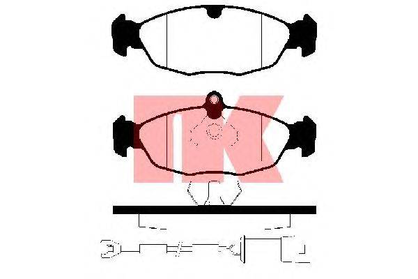 Комплект тормозных колодок, дисковый тормоз NK 223614