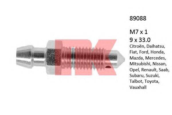 Болт воздушного клапана / вентиль NK 89088