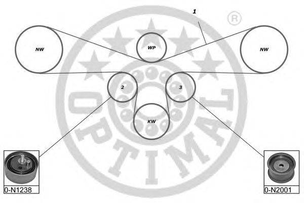 Комплект ремня ГРМ OPTIMAL SK-1383