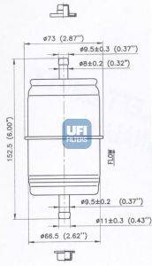 Топливный фильтр UFI 31.666.00