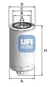 Топливный фильтр UFI 2499900