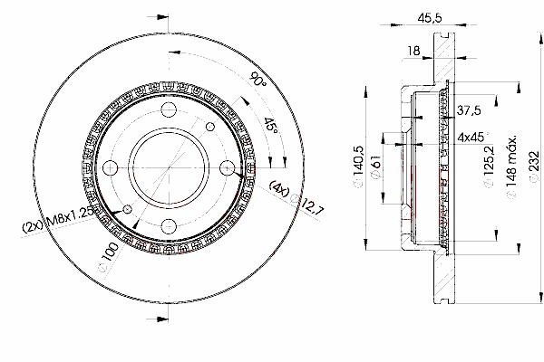 Тормозной диск ICER 78BD0601