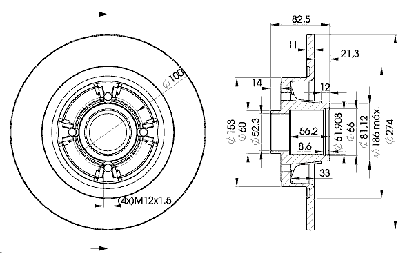 Тормозной диск ICER 78BD6328