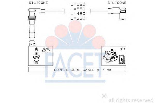 Комплект проводов зажигания FACET 49559