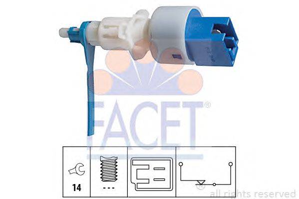 Выключатель фонаря сигнала торможения; Выключатель, привод сцепления (Tempomat) FACET 7.1203