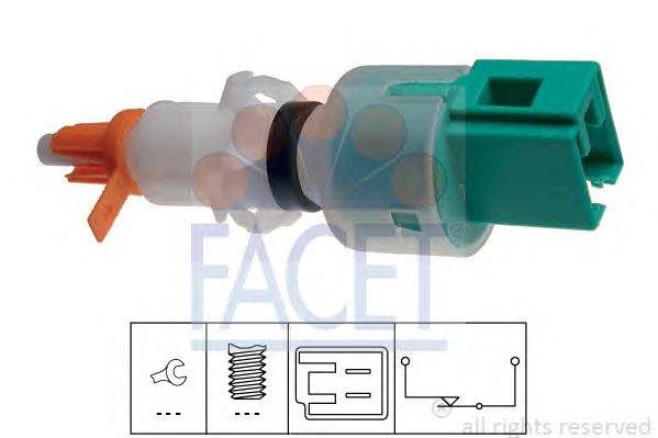 Выключатель фонаря сигнала торможения; Выключатель, привод сцепления (Tempomat) FACET 71249