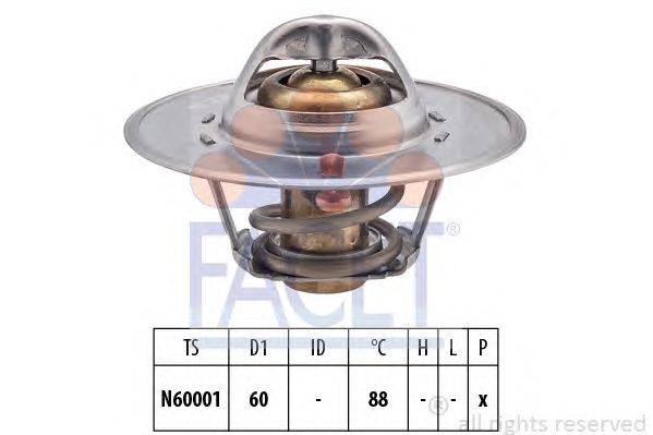 Термостат, охлаждающая жидкость FACET 7.8461