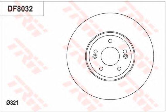 Тормозной диск TRW DF8032
