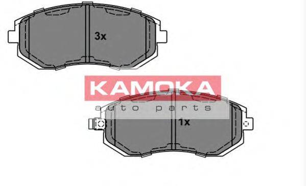Комплект тормозных колодок, дисковый тормоз KAMOKA 101126