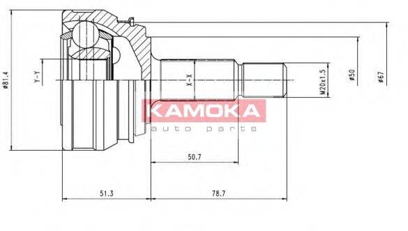 Шарнирный комплект, приводной вал KAMOKA 7096