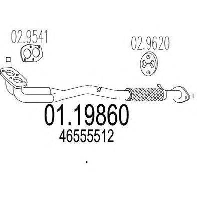 Труба выхлопного газа MTS 01.19860