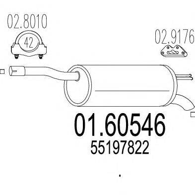 Глушитель выхлопных газов конечный MTS 01.60546