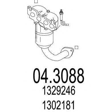 Катализатор MTS 04.3088