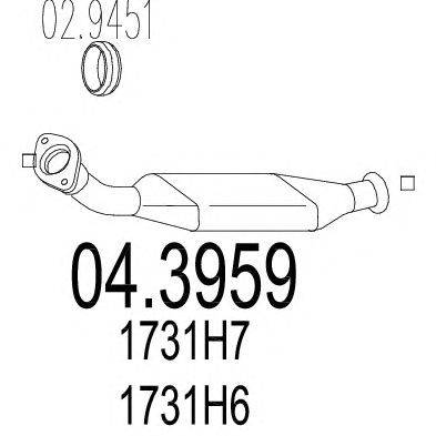 Катализатор MTS 04.3959
