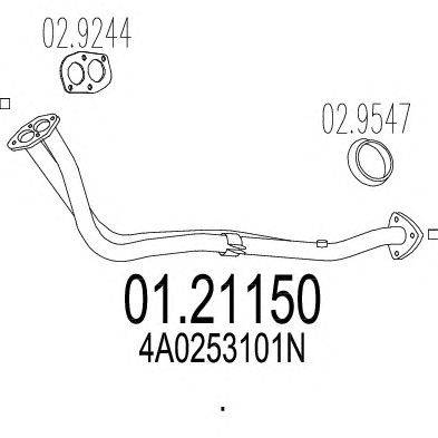 Труба выхлопного газа MTS 01.21150