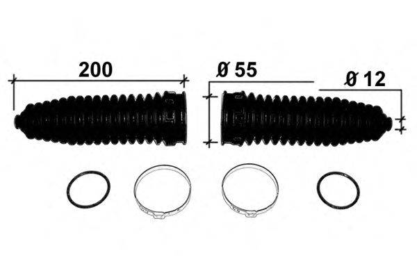 OCAP (НОМЕР: 0902356) Комплект пылника, рулевое управление